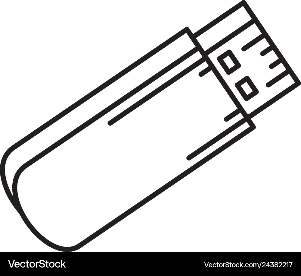 Usb memory isolated icon Vector Image