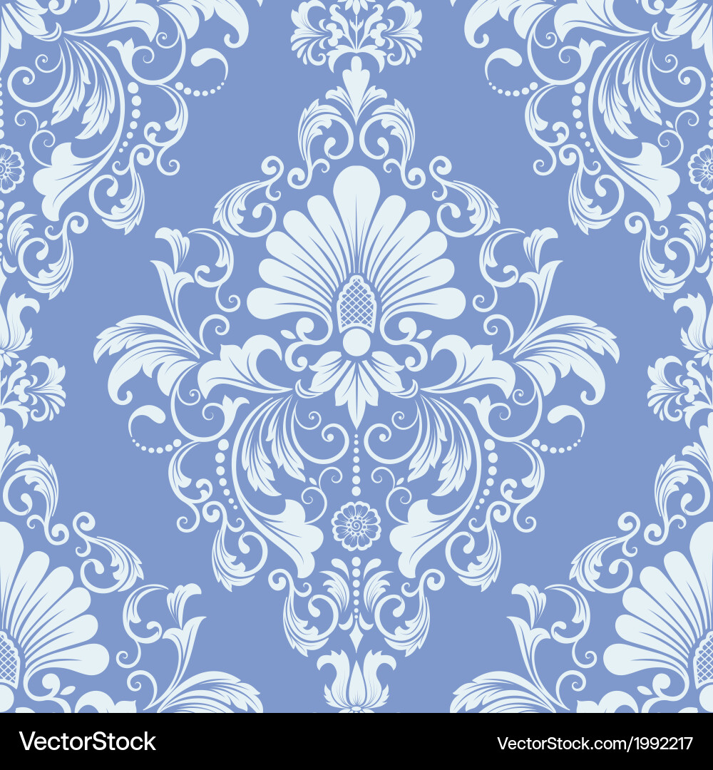 Vintage damask seamless pattern element Royalty Free Vector