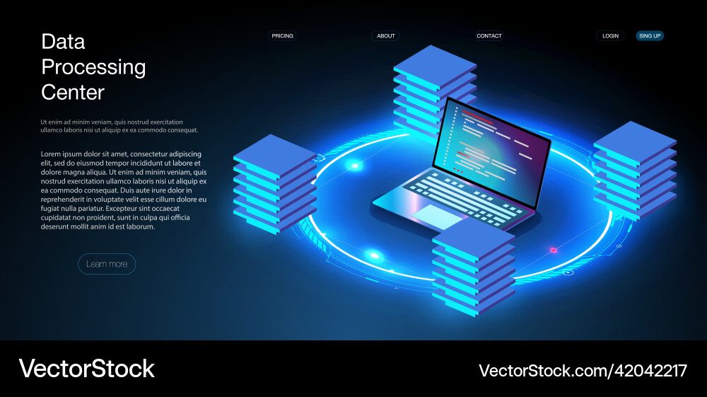Web hosting or programming concept Web hosting or programming concept vector image