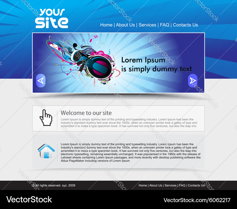 Web site design vector image