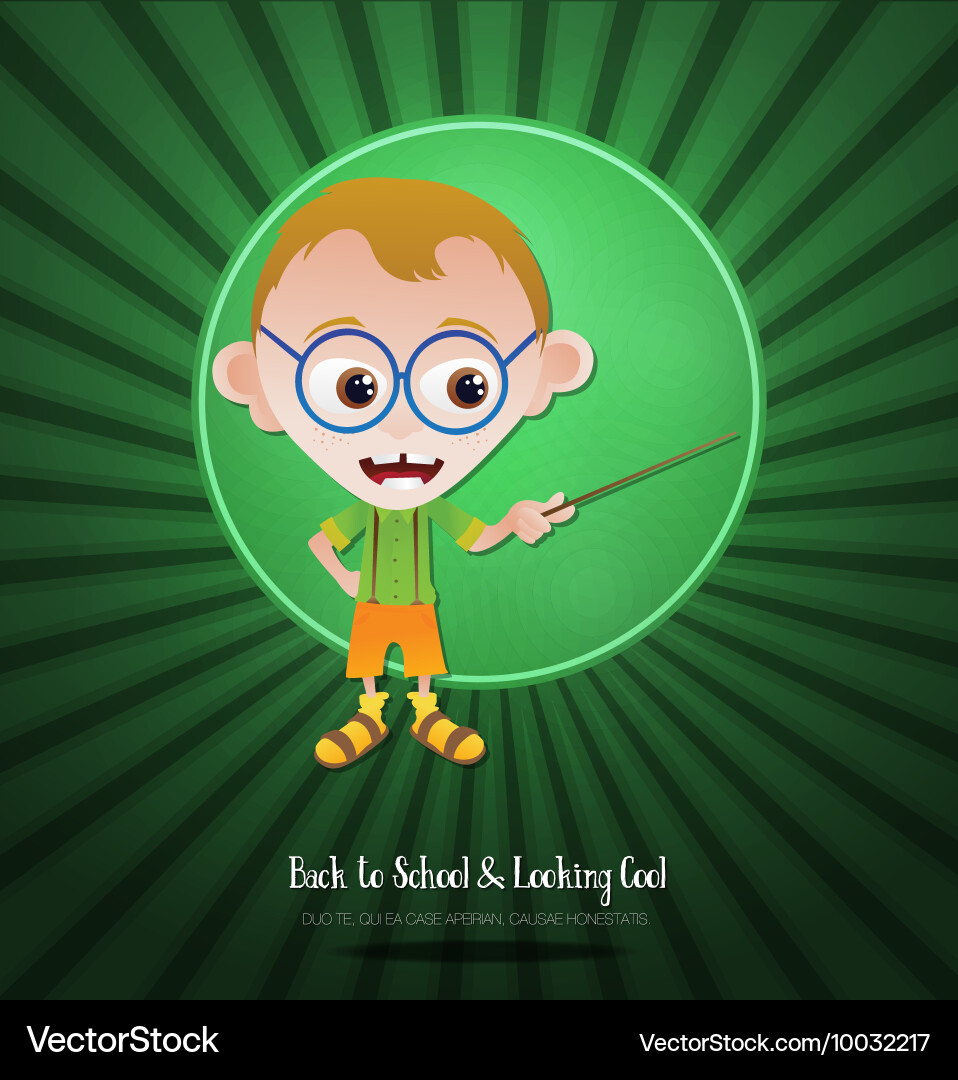 With backtoschool and geek vector image
