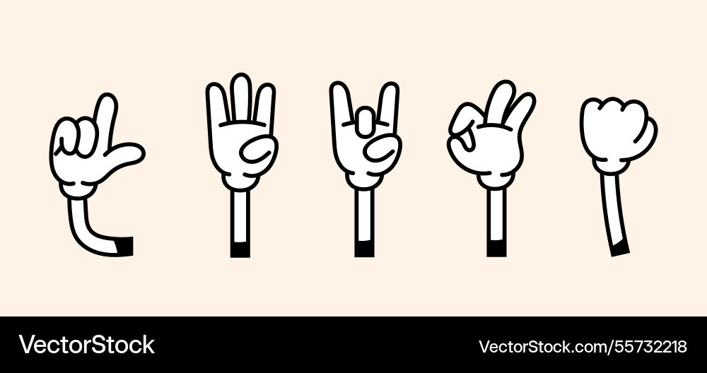 70s groovy comic set cute retro icons 70s groovy comic set cute retro icons vector image