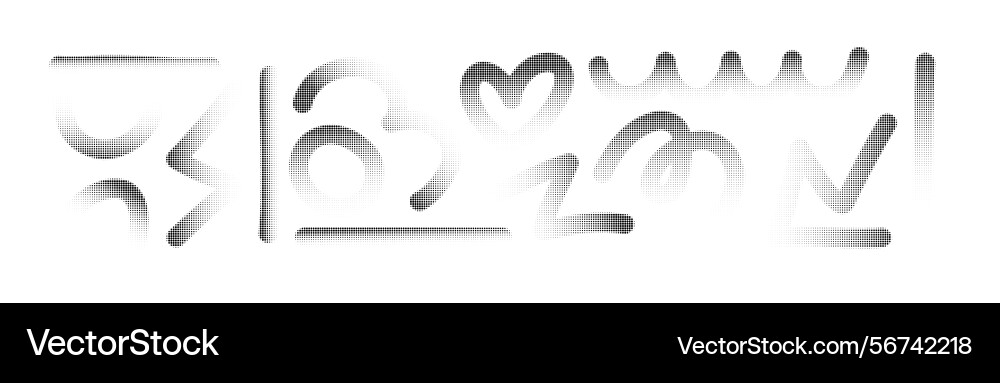 Abstract brush pattern with dot gradient paint Abstract brush pattern with dot gradient paint vector image