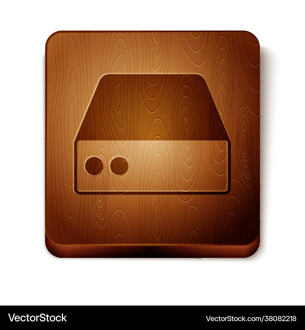 Brown server data web hosting icon isolated Brown server data web hosting icon isolated vector image