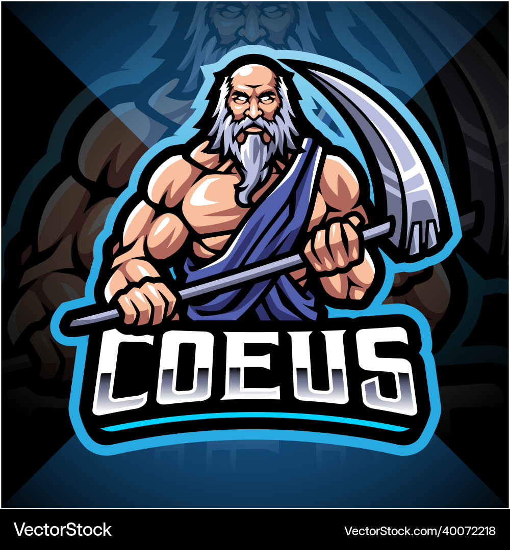 Coeus esport mascot logo design vector image