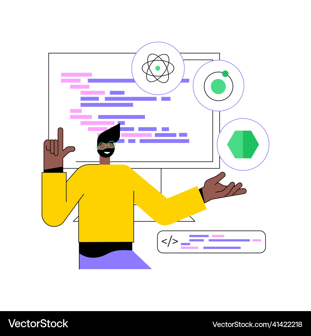Cross-platform frameworks abstract concept Cross-platform frameworks abstract concept Vector Image