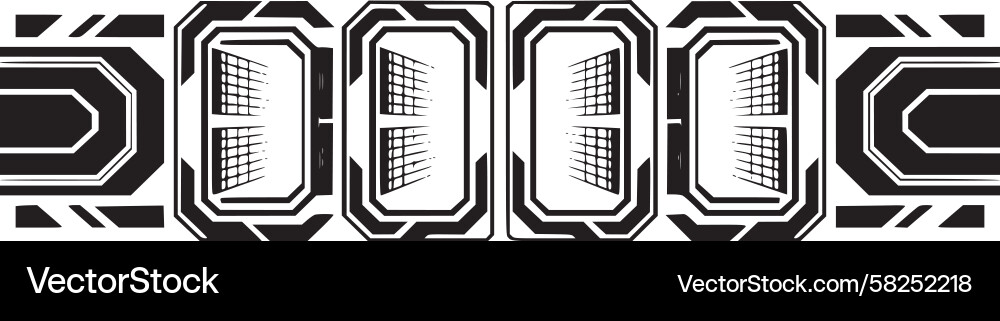 Cybernetic Grid Pattern Vector Image