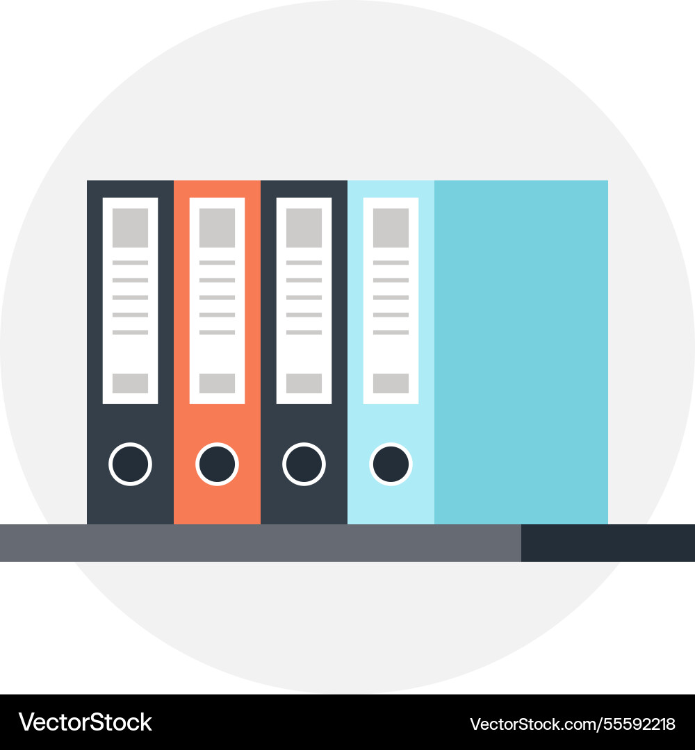 Database flat web icon vector image