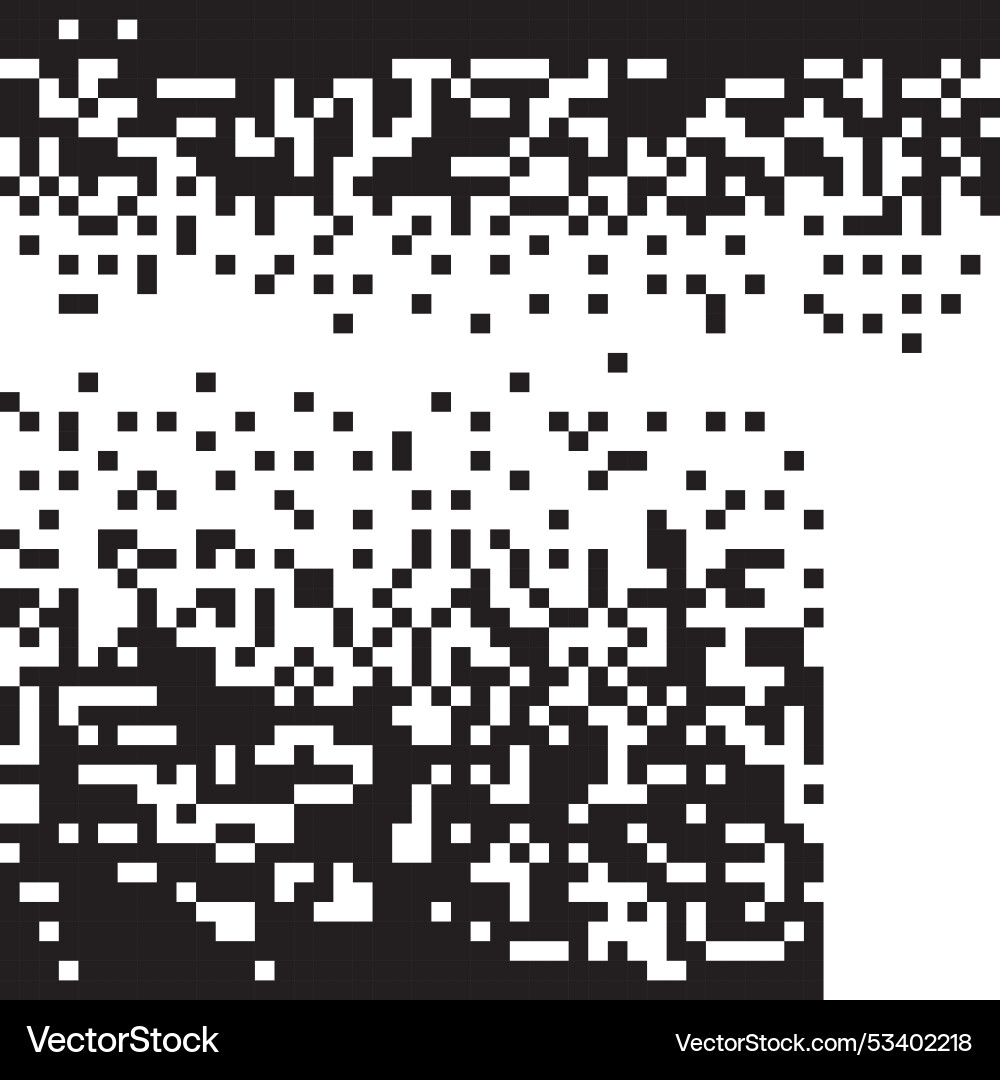 Dissolve pixel disperse blocks dust fragment Dissolve pixel disperse blocks dust fragment vector image