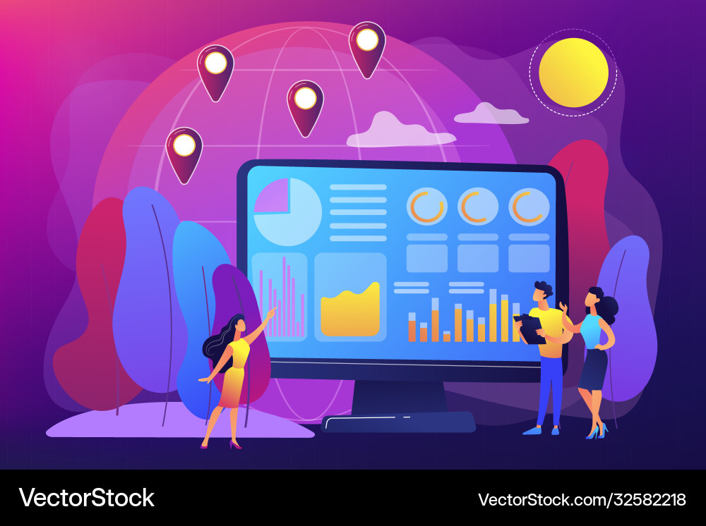 Environment data analytics concept Environment data analytics concept Vector Image