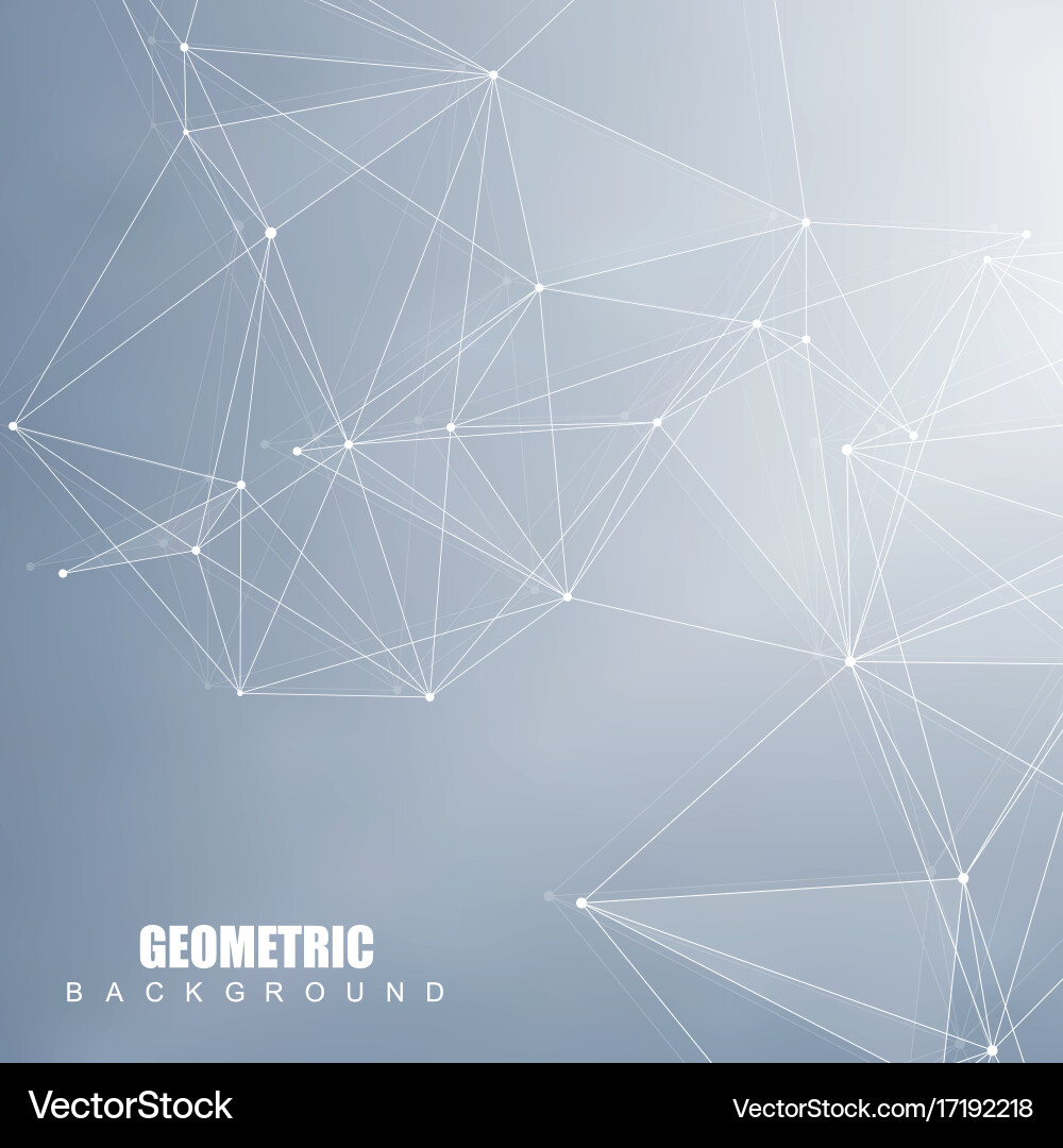 Geometric abstract background with connected line Vector Image