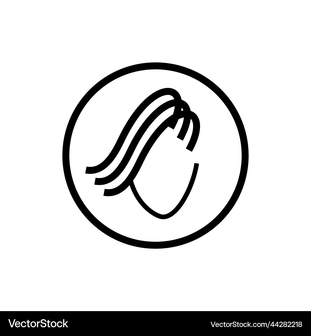 Hairstyle icon beauty salon logo hair care Hairstyle icon beauty salon logo hair care vector image