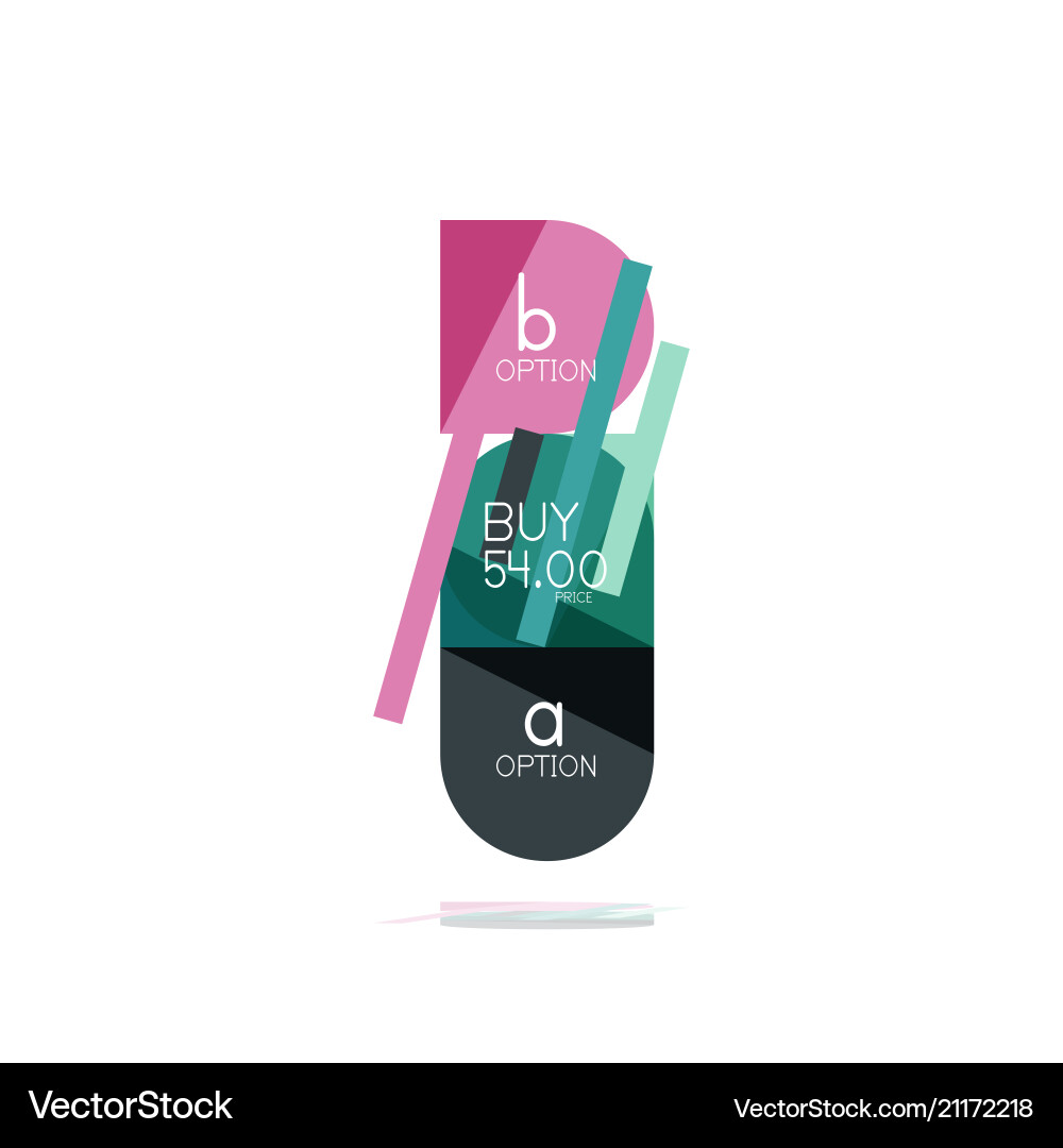 Minimal flat clean abstract option step Minimal flat clean abstract option step vector image