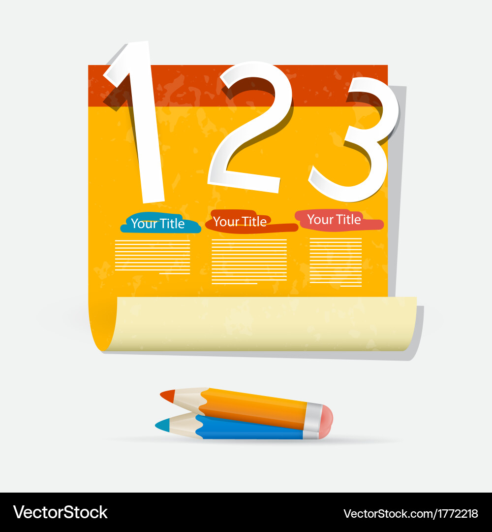 Progress steps for tutorial infographics vector image