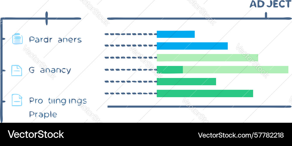 Project management breakdown chart for task vector image