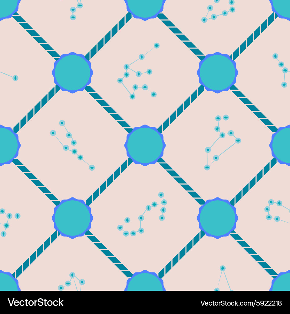 Seamless background with different constellations Vector Image
