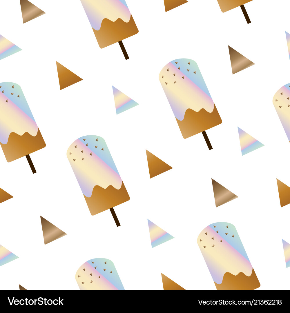 Seamless pattern with ice cream Vector Image