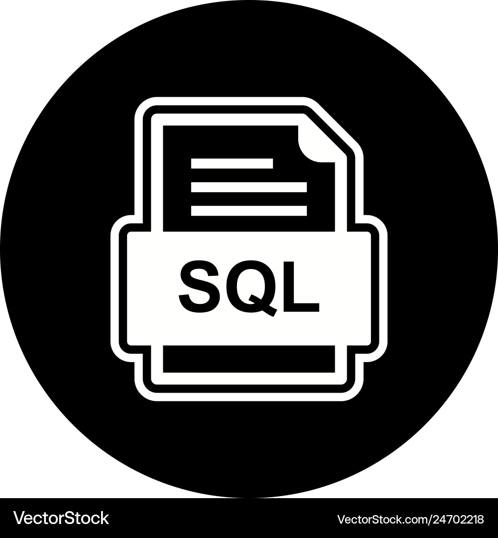 Sql file document icon vector image