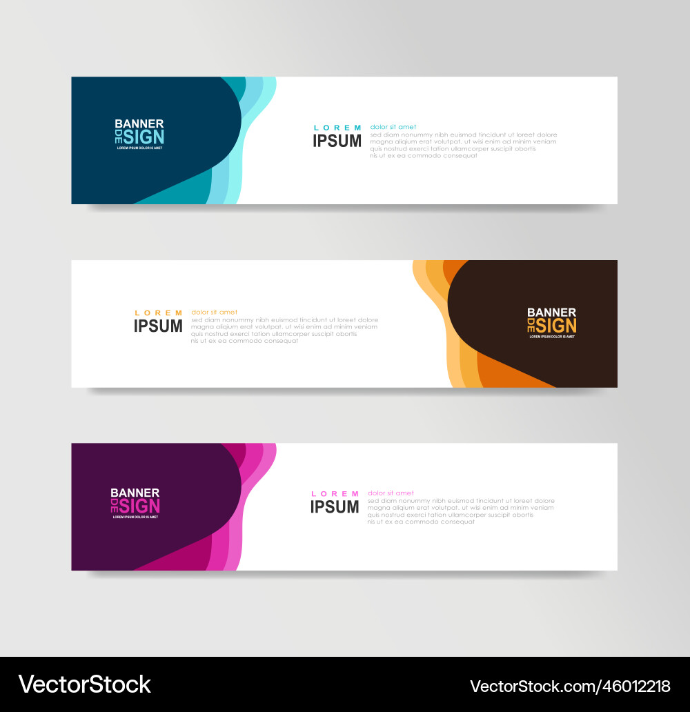 Templates of horizontal web banner website header Templates of horizontal web banner website header Vector Image
