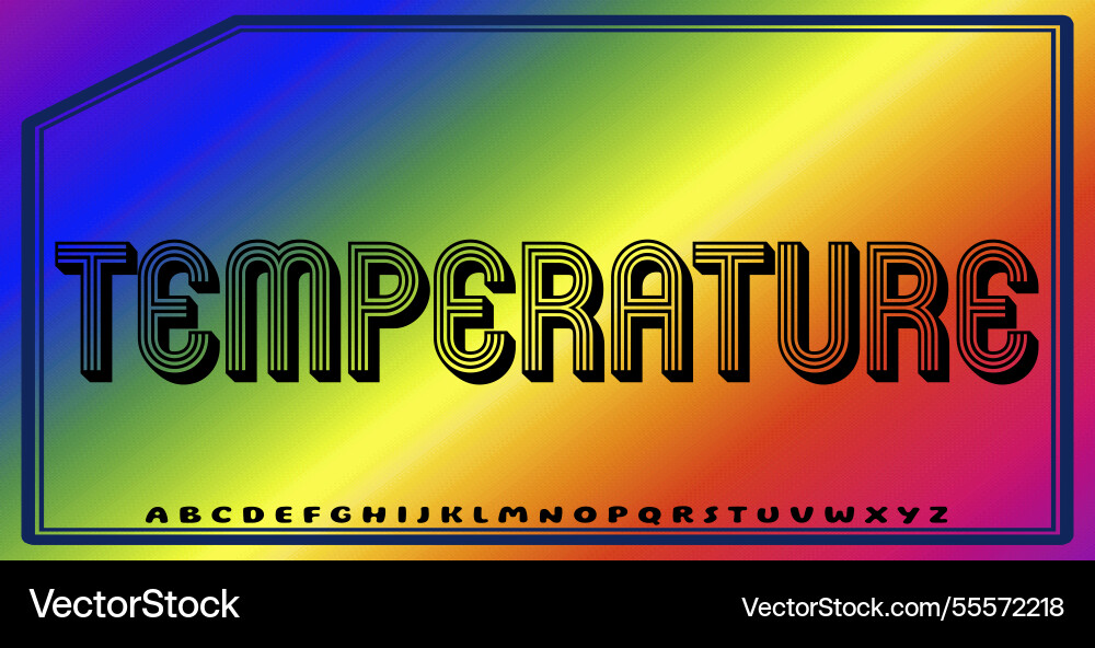 Text effects with editable colors and abstract vector image