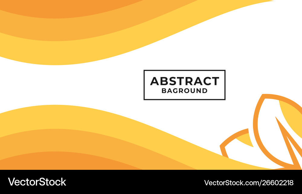 White background with leaf theme flat orange color Vector Image