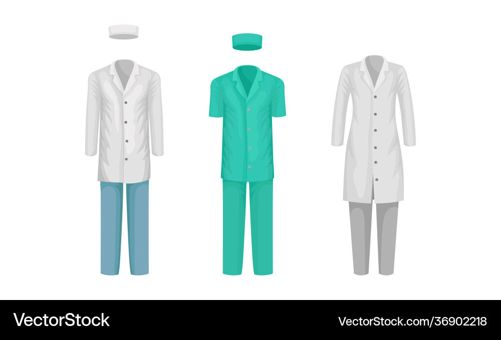 Workwear or professional staff clothing with nurse Workwear or professional staff clothing with nurse vector image