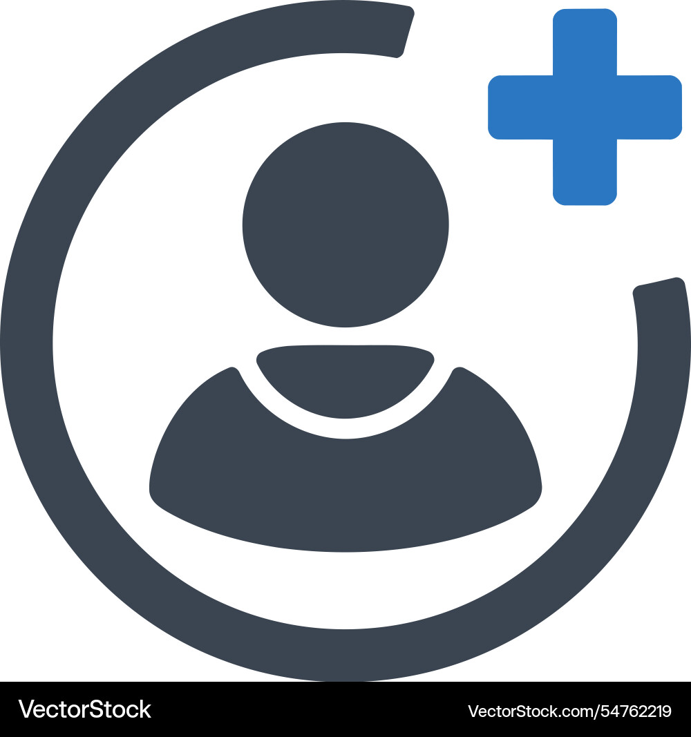 Add user plus icon vector image