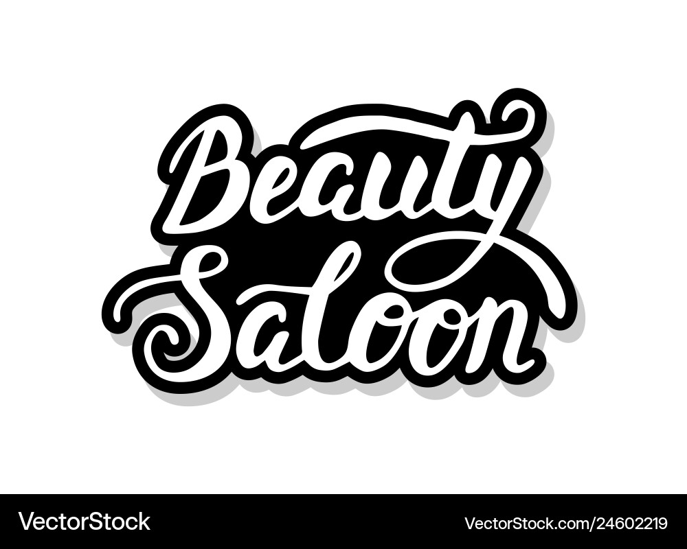 Beauty saloon calligraphy template text for your Beauty saloon calligraphy template text for your Vector Image