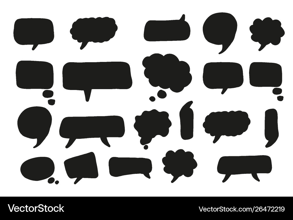 Bubbles speech doodle Vector Image