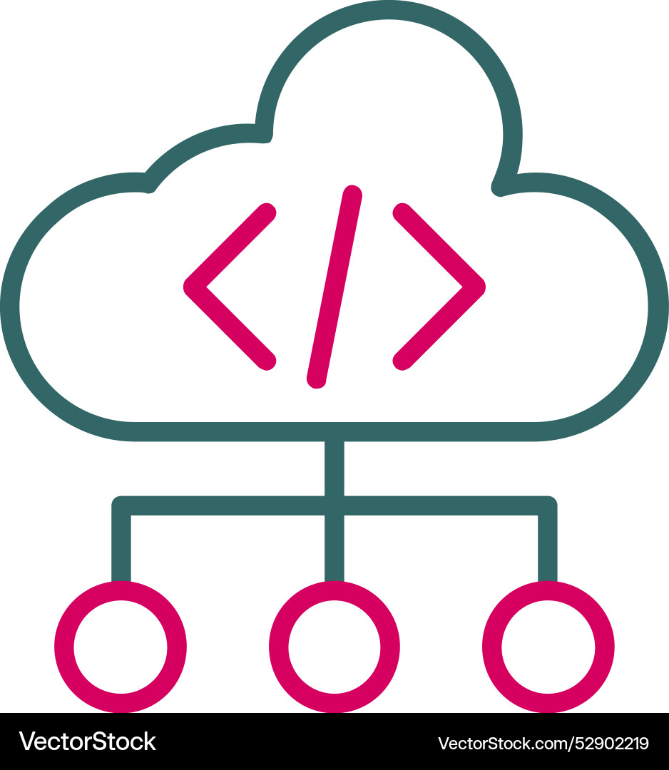 Cloud coding icon design Vector Image