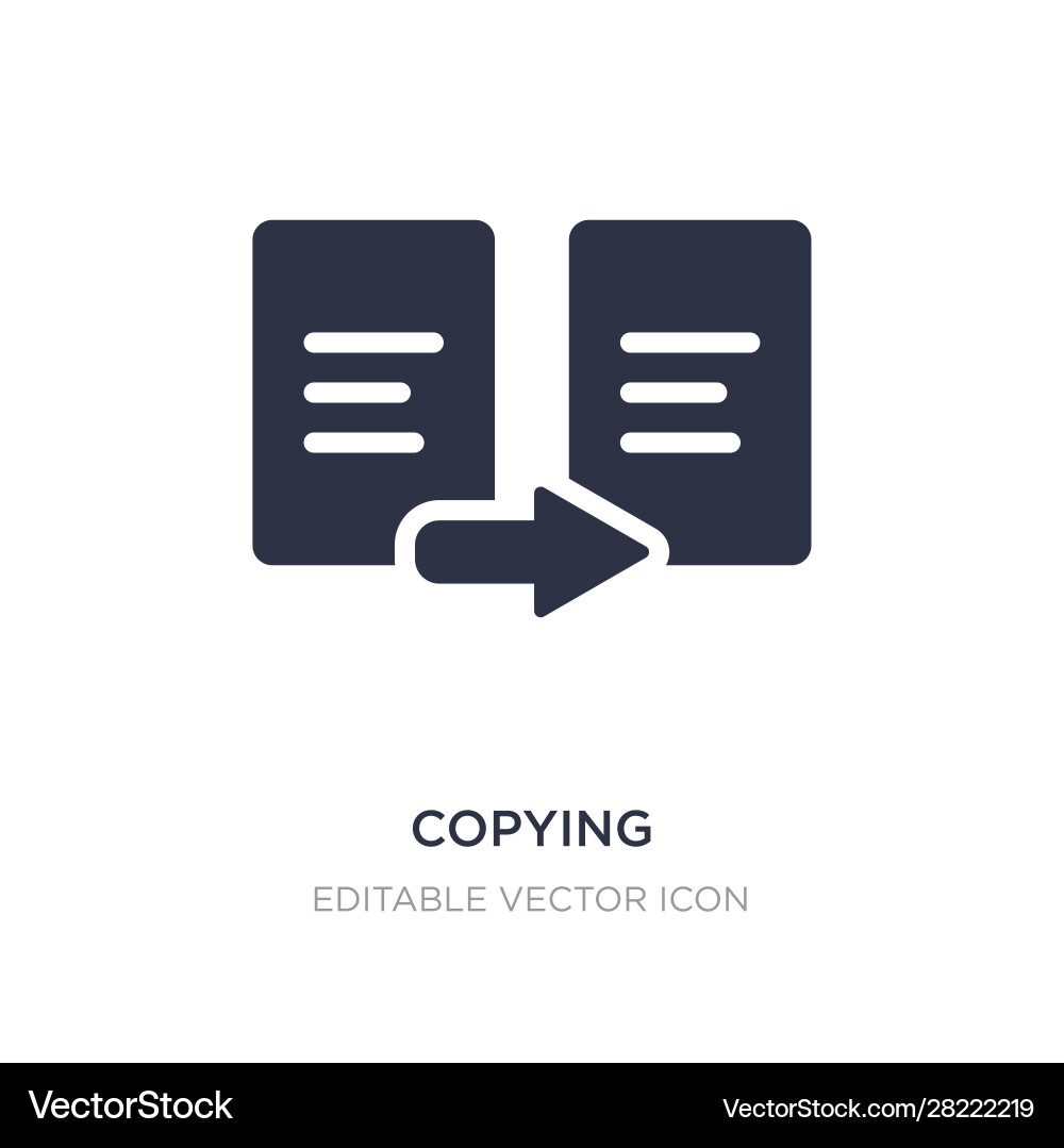 Copying icon on white background simple element Vector Image