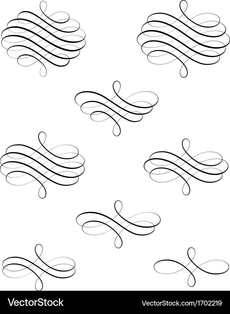 Elegant Swirl Patterns vector image