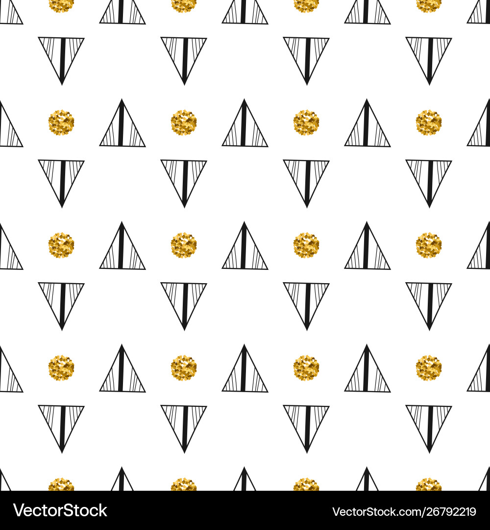 Geometric seamless pattern with triangles Vector Image
