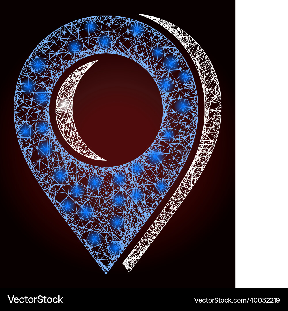 Glossy net mesh map marker shadow with lightspots Glossy net mesh map marker shadow with lightspots vector image