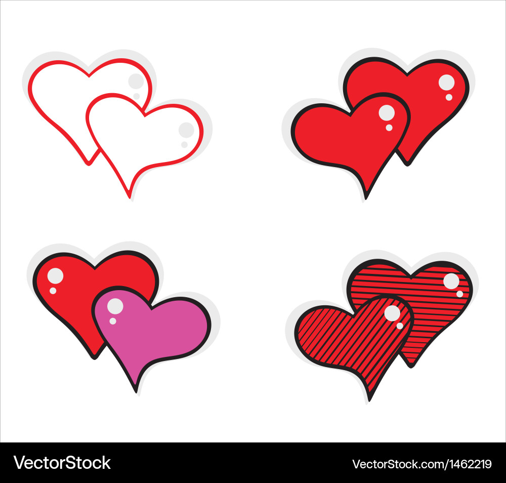Heart Pattern Collection vector image