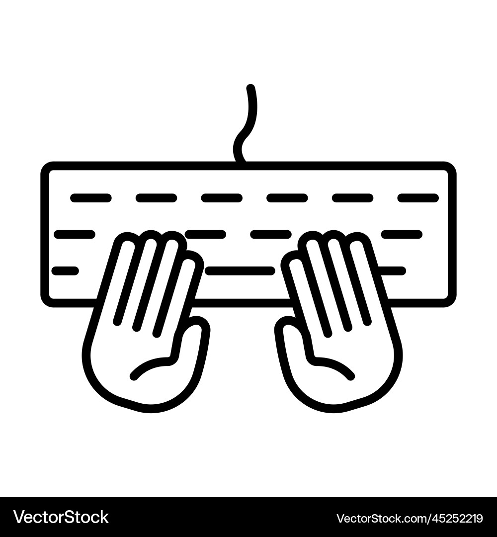 Icon above the keyboard coding programing Icon above the keyboard coding programing vector image