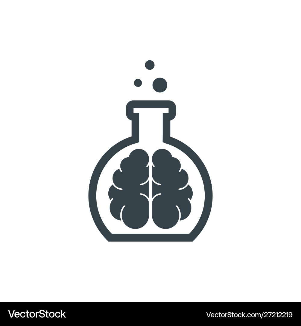 Lab brain concept logotype template design Vector Image