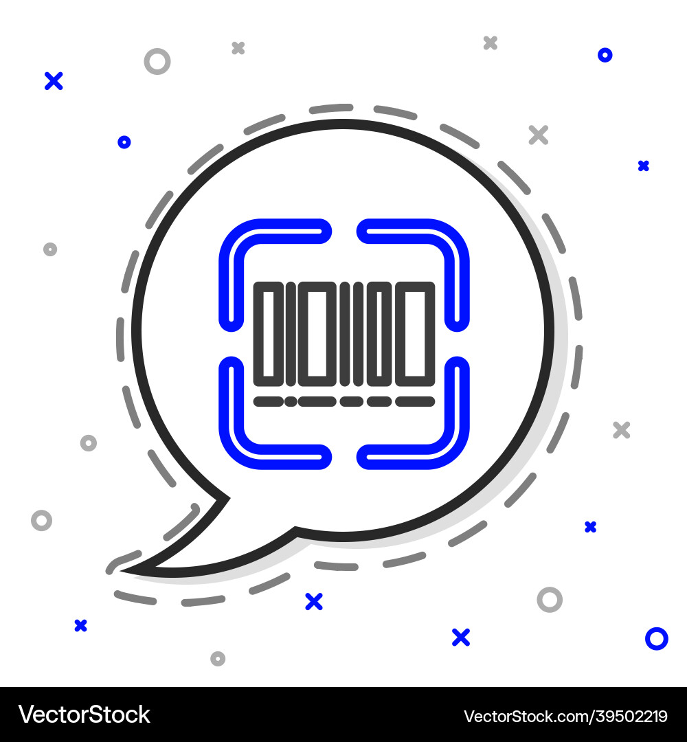Line scanner scanning bar code icon isolated Line scanner scanning bar code icon isolated Vector Image