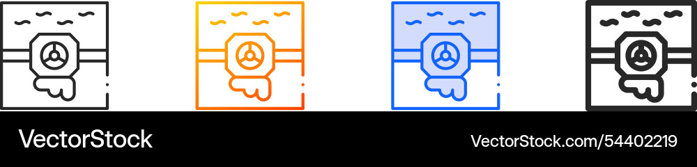 Overlapping iconthin linear gradient blue stroke Overlapping iconthin linear gradient blue stroke Vector Image