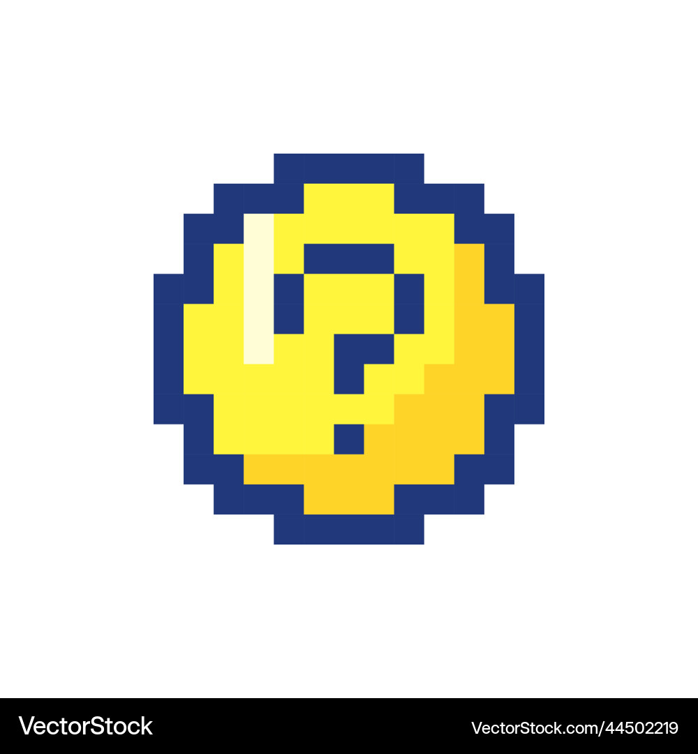 Question mark pixelated rgb color ui icon Question mark pixelated rgb color ui icon vector image