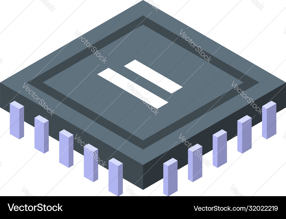 Radio processor icon isometric style Radio processor icon isometric style vector image
