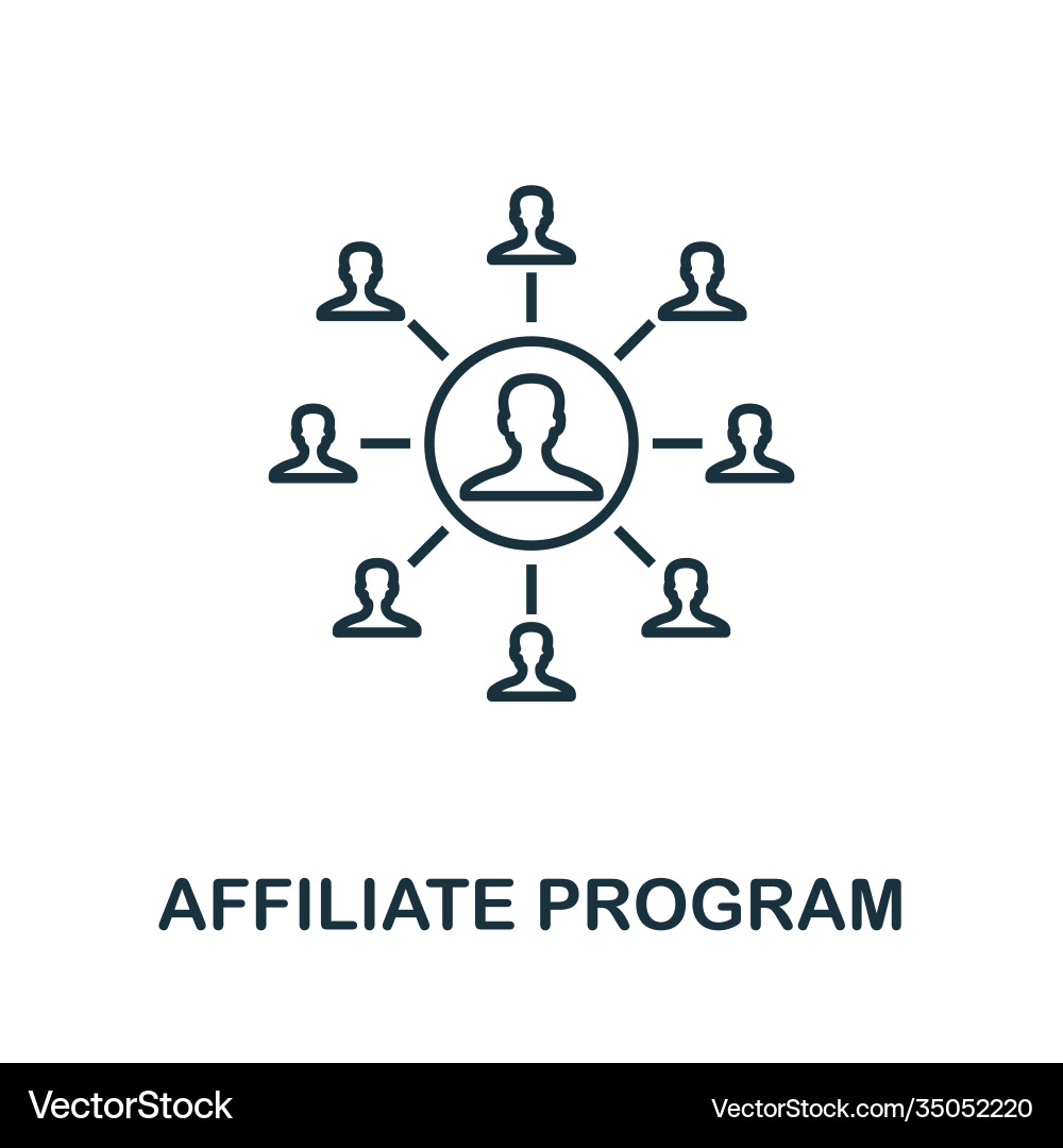 Affiliate program icon simple line element from Affiliate program icon simple line element from vector image