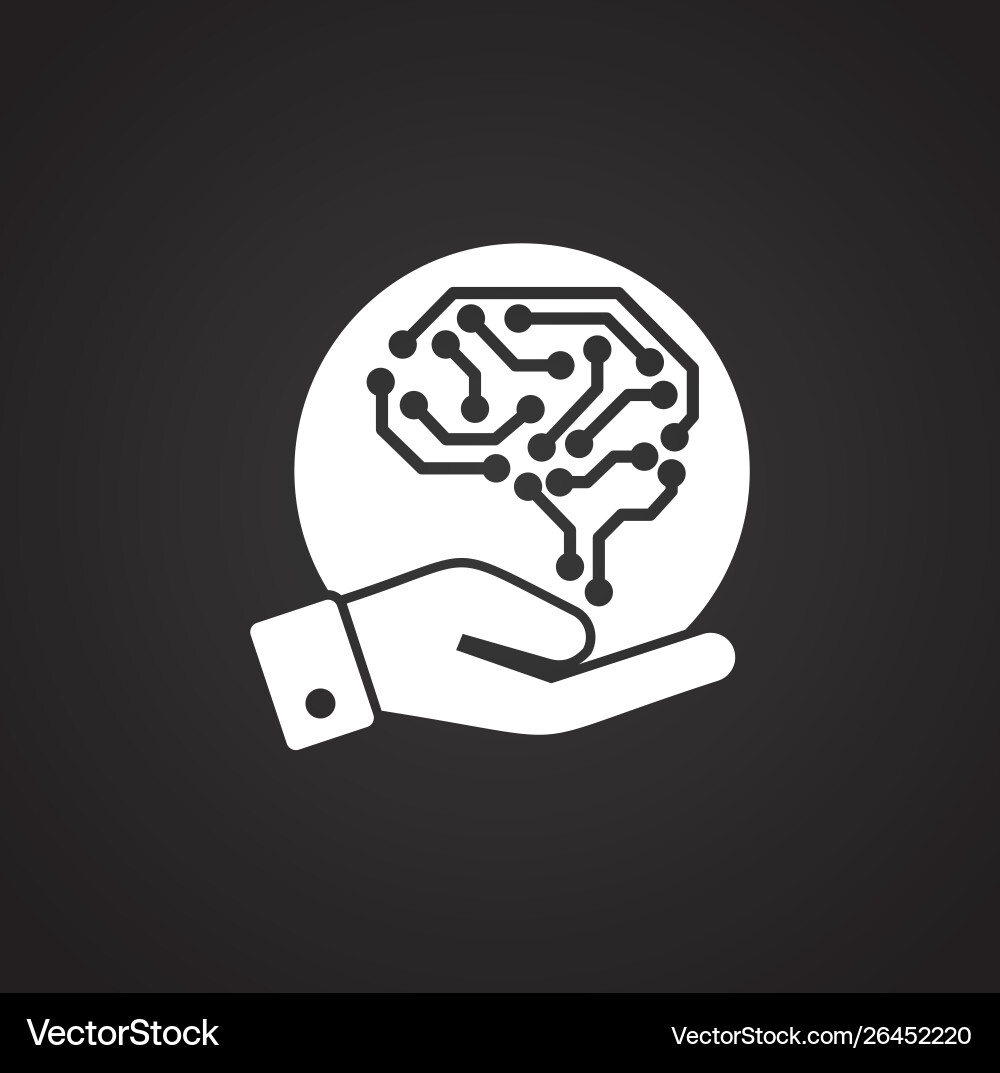 Artificial intelligence ai related icon vector image