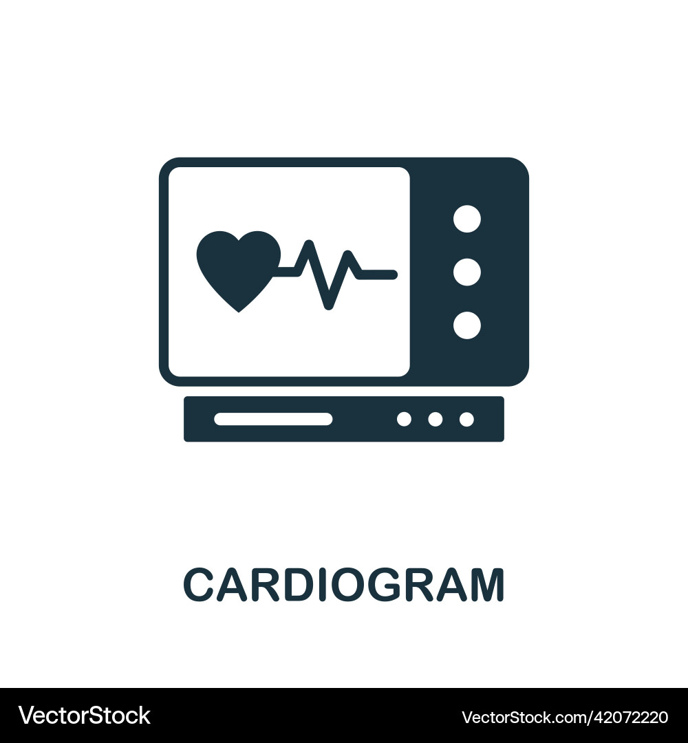 Cardiogram icon simple element from healthcare Cardiogram icon simple element from healthcare vector image