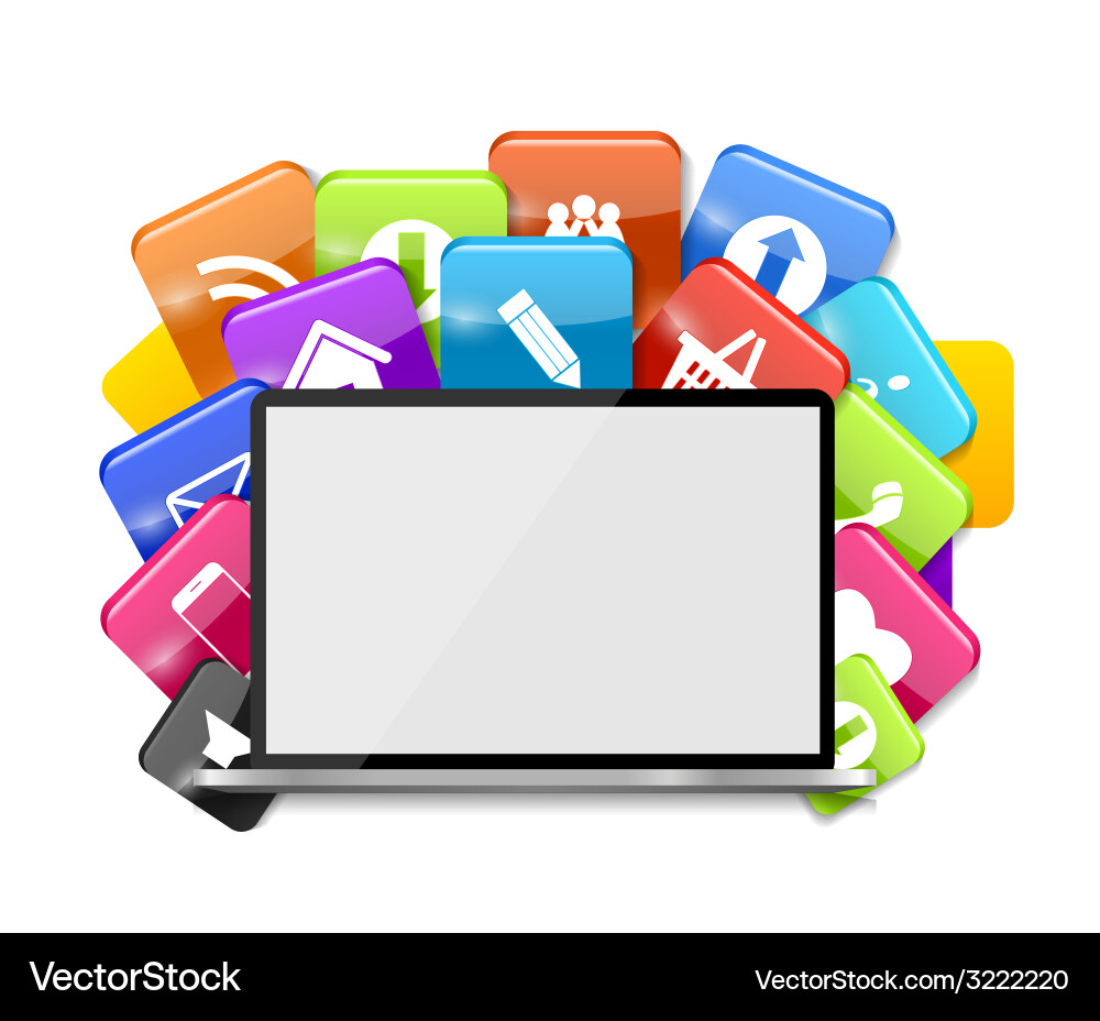 Cloud computing concept Vector Image
