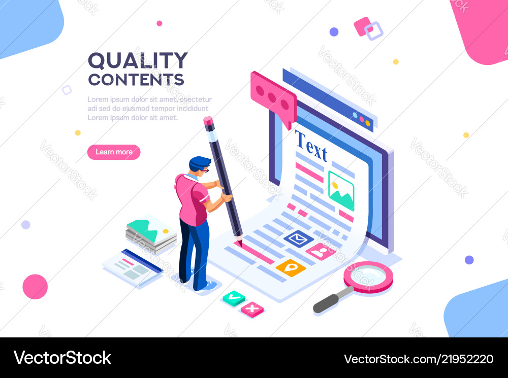 Creative blog web page template vector image