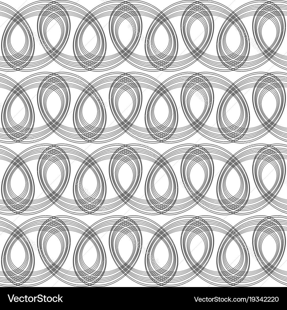 Design seamless monochrome ellipse pattern Vector Image