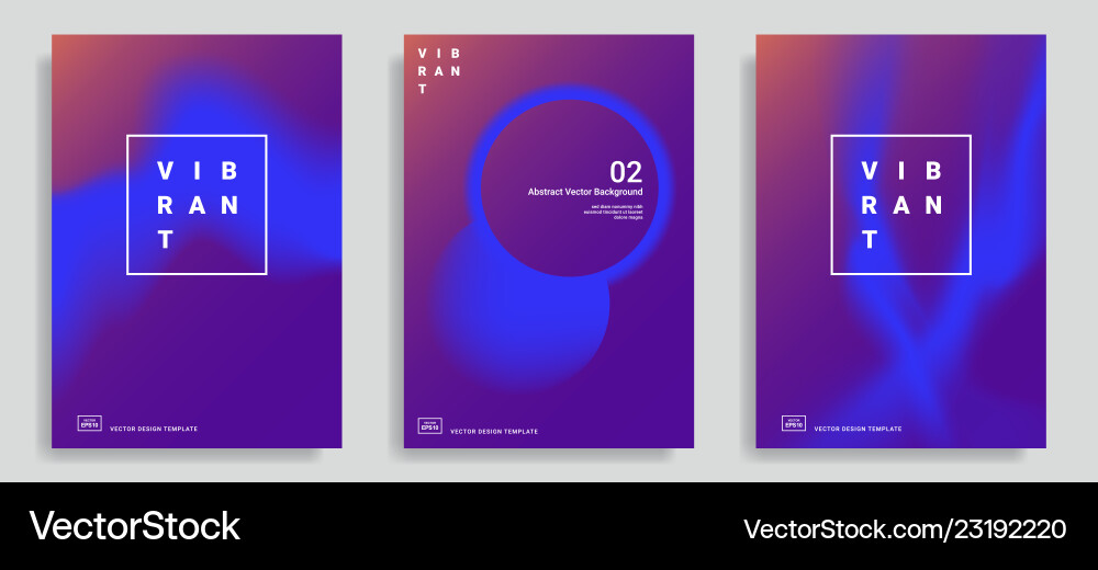 Design templates with vibrant gradient shapes Design templates with vibrant gradient shapes vector image