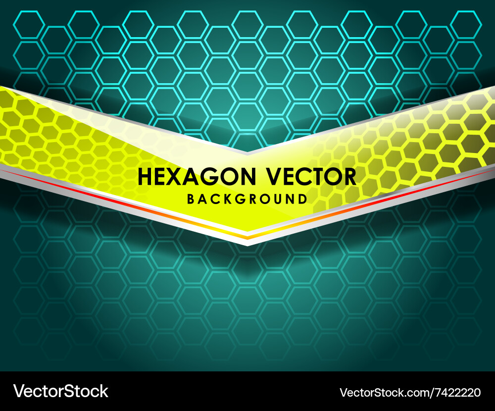 Dynamic Hexagon Pattern Background vector image