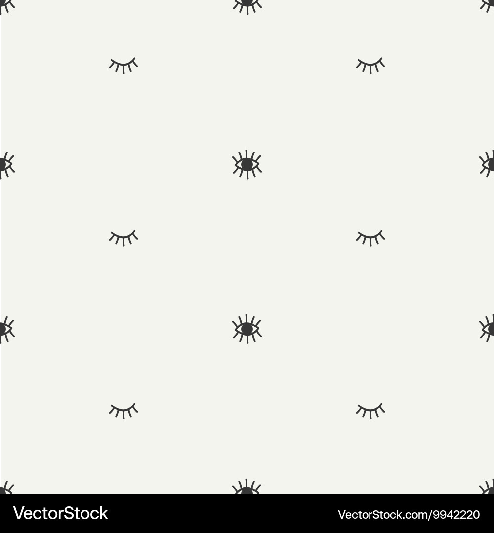 Hand drawn seamless pattern with open and close vector image